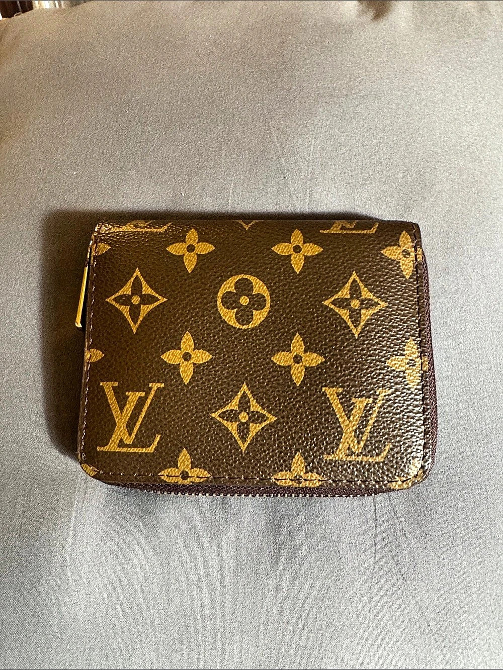 Fashion Zippy Coin Purse Monogram Wallet Brown